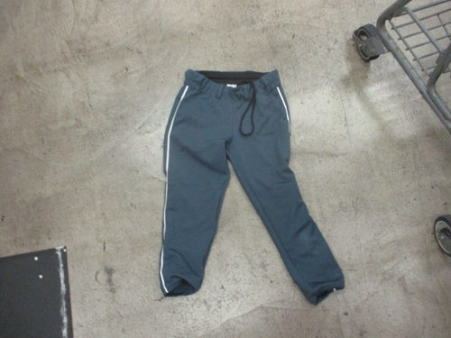 Used Glov Grey Softball Pants W/ White Piping Size Medium