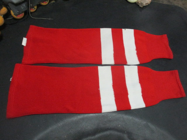 Load image into Gallery viewer, Used Men&#39;s Hockey Socks Red &amp; White
