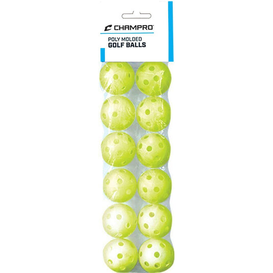 New Champro 5" Poly Molded Golf Balls - One Dozen Yellow