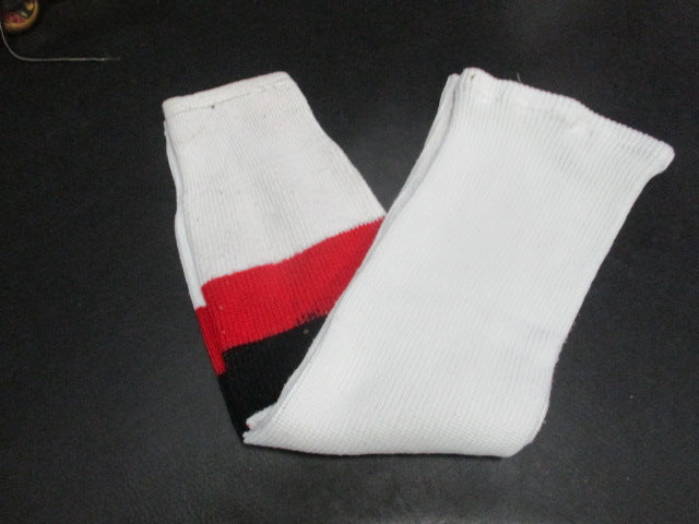 Load image into Gallery viewer, Used Sport Maska Hockey Socks White, Red, &amp; Black
