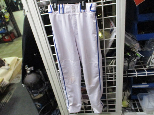 Used Combat Youth Open Bottom Baseball Pants White with Blue