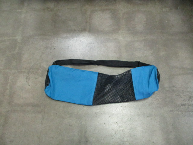 Load image into Gallery viewer, Used Black and Blue Mesh Yoga Mat Carry Sling Bag
