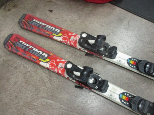 Used Nordica Hot Rod J 140cm Skis W/ Salomon Bindings