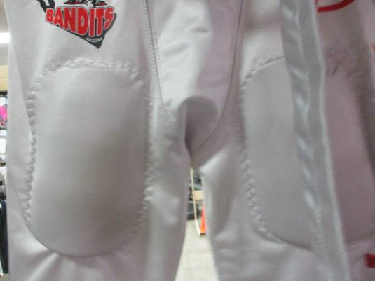 Used Maxx Sports Bandits White FOOTBALL Pant Youth XL With Pads