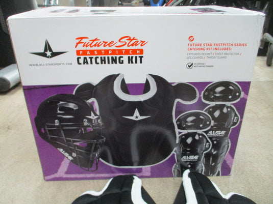 New All-Star Future Series Fastpitch Catcher's Set Ages 7-9 - Black