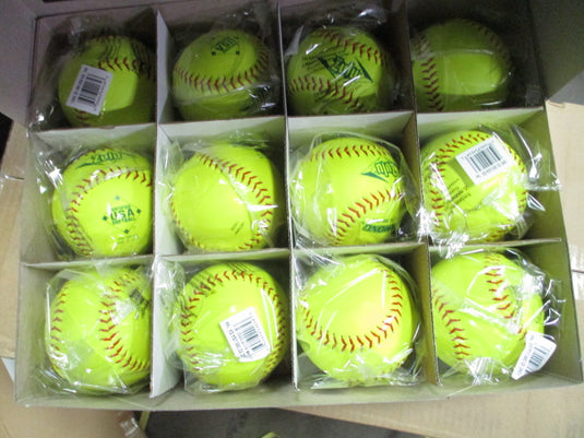 New Diamond ZULU .52 COR USA 12" Slowpitch Softball - 1 Dozen