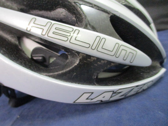 battery size lazer helium helmet Used Lazer Helium Adjustable Bicycle Helmet Size 51-53cm w/ Helmet Bag