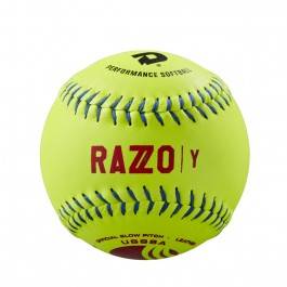 New Demarini USSSA Razzo Classic Y 12" Slowpitch Leather Softball - Dozen