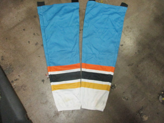 Used Blue / White / Black / Gold / Orange Hockey Socks