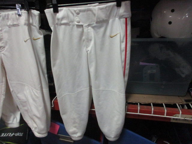 Load image into Gallery viewer, Used Nike White w/ Red Piping KnickerBaseball Pant Size Youth Large
