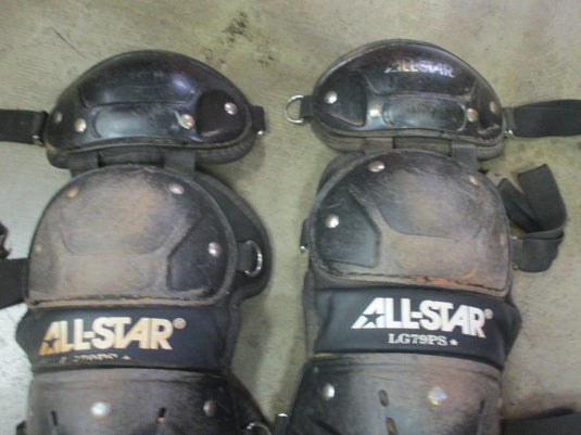 Used All-Star Catcher's Shin Guard Size LG79PS Ages 7-9