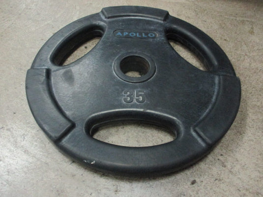 Used Apollo 35lb Rubber Coated Weight Grip Plate