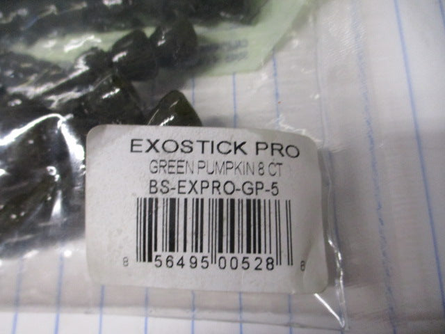 Load image into Gallery viewer, Biospawn ExoStick Pro Bait Green Pumpkin - 8 ct
