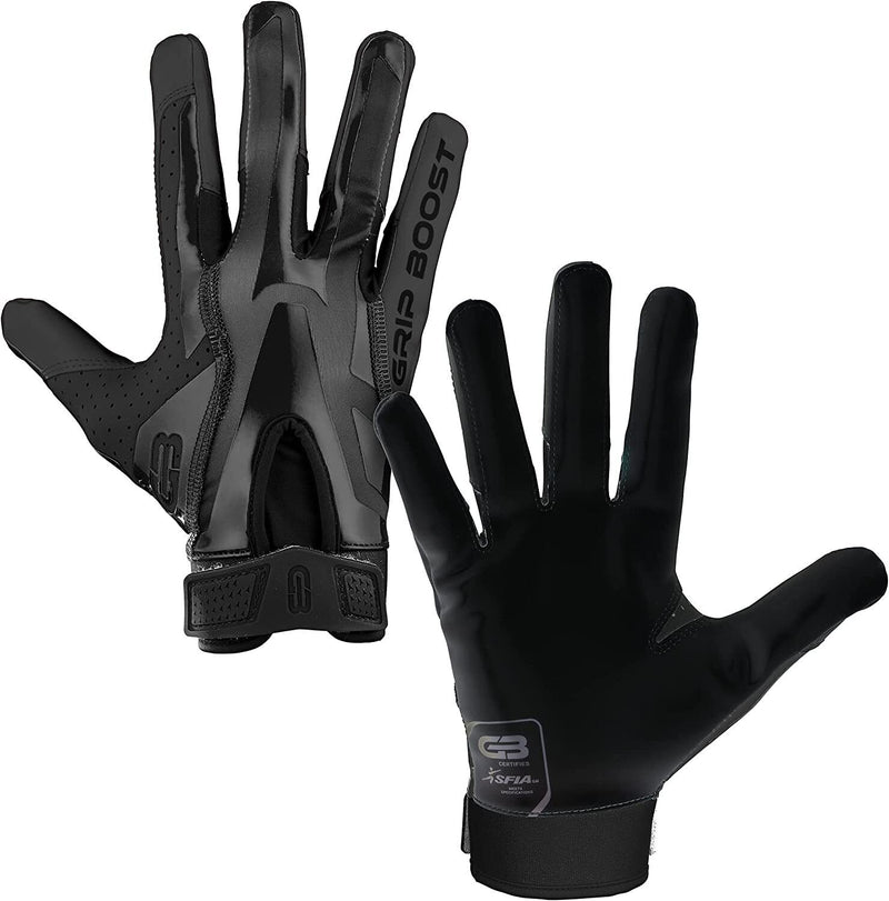 New Grip Boost Stealth 4.0 Black Receiver's Gloves Youth Small – cssportinggoods