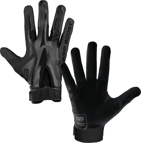 New Grip Boost Stealth 4.0 Black Receiver's Gloves Youth Medium