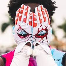 Load image into Gallery viewer, New Battle Cloaked &quot;Lil Evil&quot; Football Receiver Gloves - Youth Med
