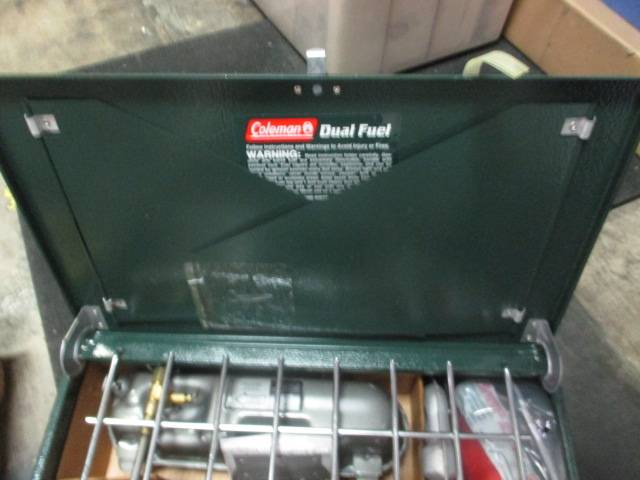 Load image into Gallery viewer, New Coleman Duel Fuel Compact 2 Burner Stve Model 424-700
