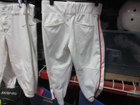 Used Nike White w/ Red Piping KnickerBaseball Pant Size Youth Large