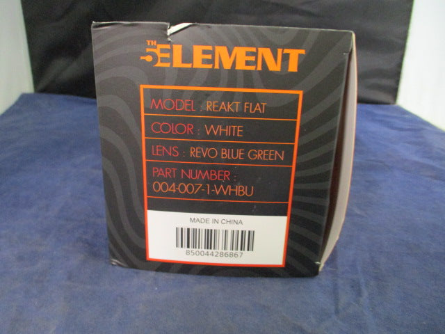 Load image into Gallery viewer, New 5th Element Reakt Flat Goggles - White/ Revo Blue Green
