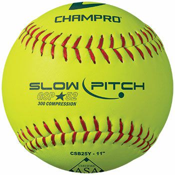 New Champro ASA/USA 11" Slow Pitch Softball .52 Cor Durahide Cover Dozen