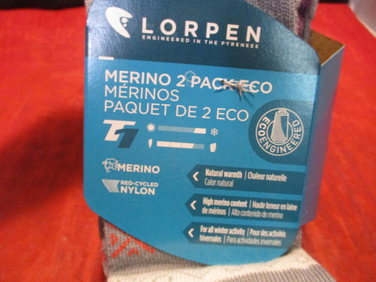 New Ski Sundries 2 Pack Merino Ski Socks Adult Size Medium