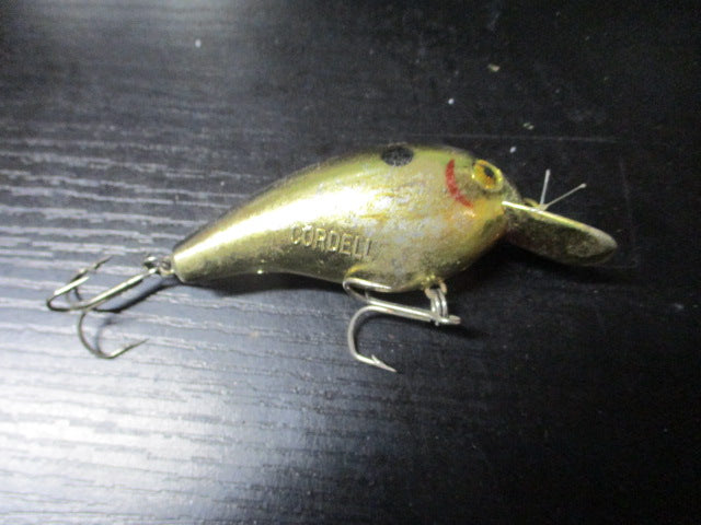 Load image into Gallery viewer, Used Cordell Big O Gold with Black Back Rattling Crankbait Lure
