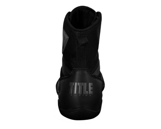 New Title Charged Boxing Shoes Adult Size 11 - All Black