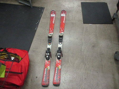 Used Nordica Hot Rod J 140cm Skis W/ Salomon Bindings