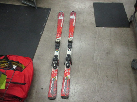 Used Nordica Hot Rod J 140cm Skis W/ Salomon Bindings