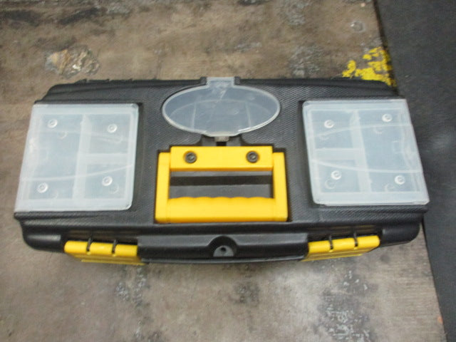 Load image into Gallery viewer, Used Organizing Tool Craft or Troubles Box 13 x 7 x 6 Black &amp; Yellow

