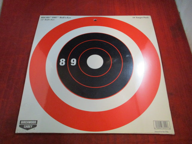 Load image into Gallery viewer, Birchwood Casey Rigid DH Bull&#39;s Eye 12&quot; Targets - 10 Pack
