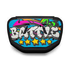 Load image into Gallery viewer, New Battle &quot;Graffiti 23&quot; Chrome Football Back Plate - Adult
