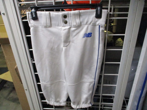 Used New Balance White Knickers w/ Royal Blue Piping Size Yth Large