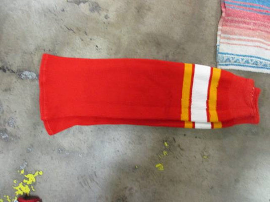 Used Senior Hockey SOCKS Red/Yellow