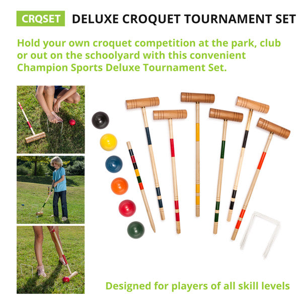 Load image into Gallery viewer, New Champion Sports Tournament Series 6-Player Croquet Set
