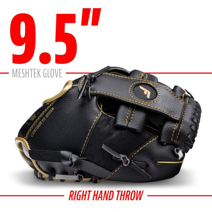 Load image into Gallery viewer, New Franklin Mesh Tek 9.5&quot; Teeball Glove / Ball - Black

