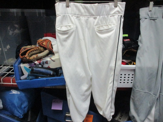 Used Rawlings Baseball Knickers White w/ Black Piping Size Medium