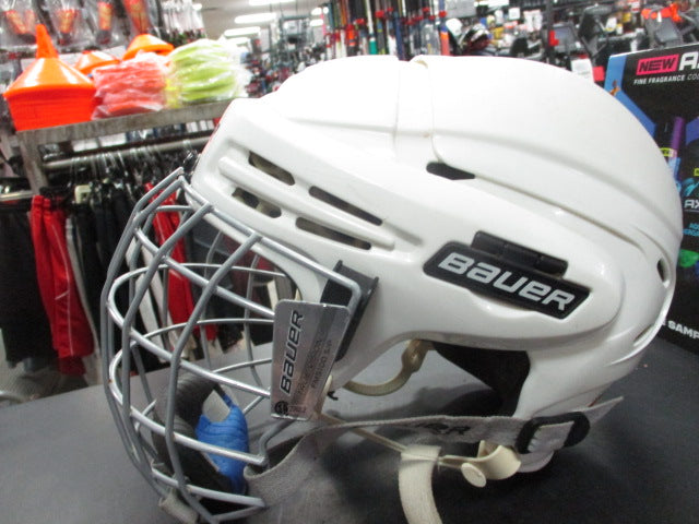 Load image into Gallery viewer, Used Bauer BHH5100 Hockey Helmet with Mask Size Small - missing left ear guard

