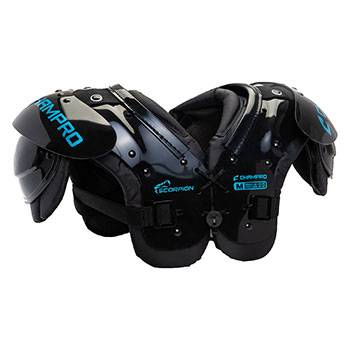 New Champro Scorpion Football Shoulder Pads Size Small Black / Blue 60-90lbs