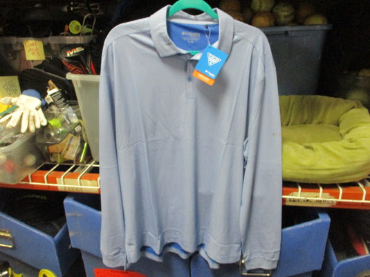 Columbia Omni-Shade Sun Deflector Blue Polo Longsleeve Shirt Adult Size XL