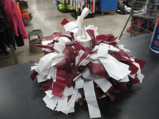 Used Chasse Cheer Pom Poms Maroon / White - Single
