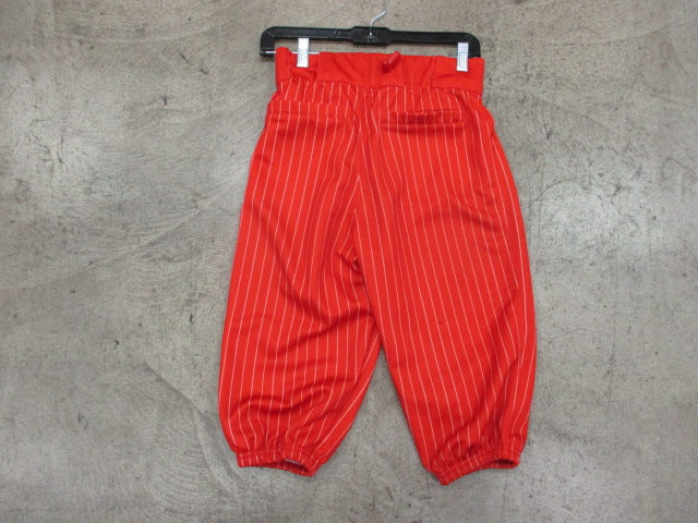 Load image into Gallery viewer, Custom Knicker Baseball Pants Red w/ White Stripes Size Small

