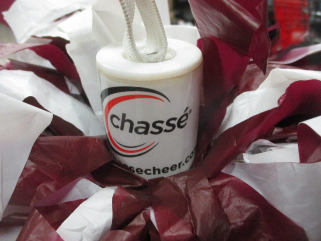 Load image into Gallery viewer, Used Chasse Cheer Pom Poms Maroon / White - Single
