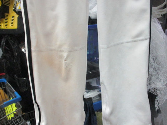 Used Champro Youth Large White Pants with Black Pinstripe (Has hole in back)