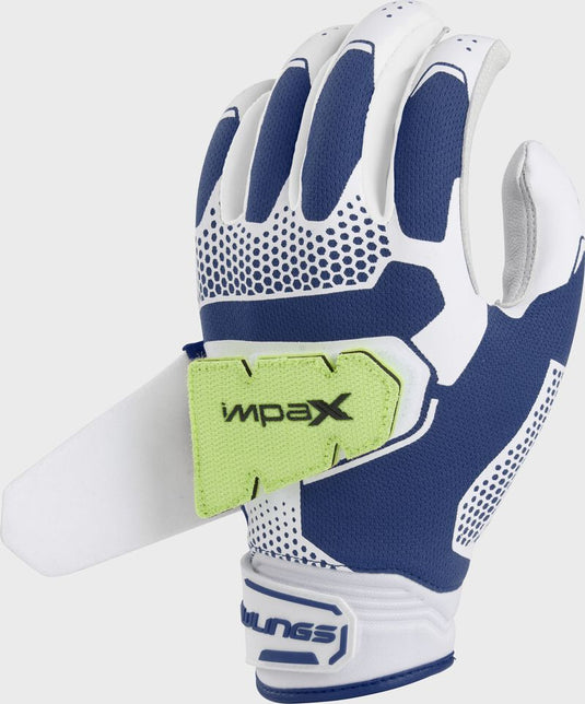 New Rawlings Workhorse Pro Softball Batting Gloves Navy / White Small