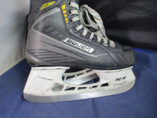 Used Bauer 150 Supreme Hockey Skates Youth Size 3 - missing laces & worn