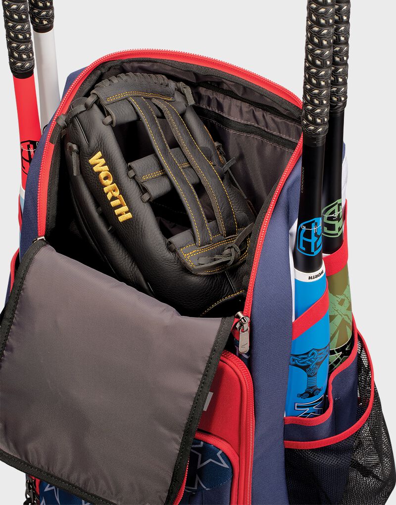Load image into Gallery viewer, New Worth Pro Softball Backpack - Stars &amp; Stripes
