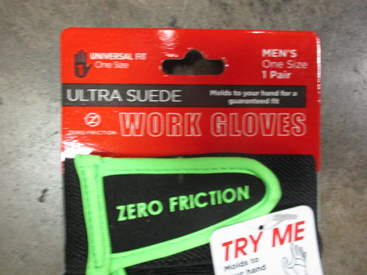 Zero Friction Ultra Suede Work Gloves Men's One Size