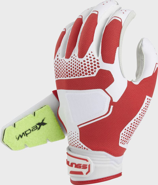 New Rawlings Workhorse Pro Softball Batting Gloves Scarlet Red Large