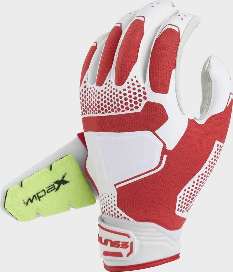 Load image into Gallery viewer, New Rawlings Workhorse Pro Softball Batting Gloves Scarlet Red XL
